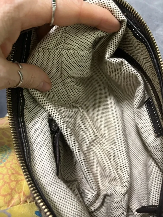 Dooney & Bourke Brown Logo Canvas Shoulder Bag with Dark Brown Trim - Picture 11 of 16